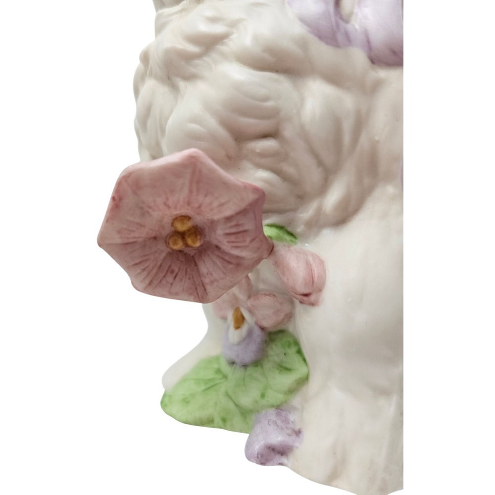 Vintage 1988 Enesco Bunny Rabbit Musical Figurine G.G. Santiago Morning Glory - Picture 9 of 12